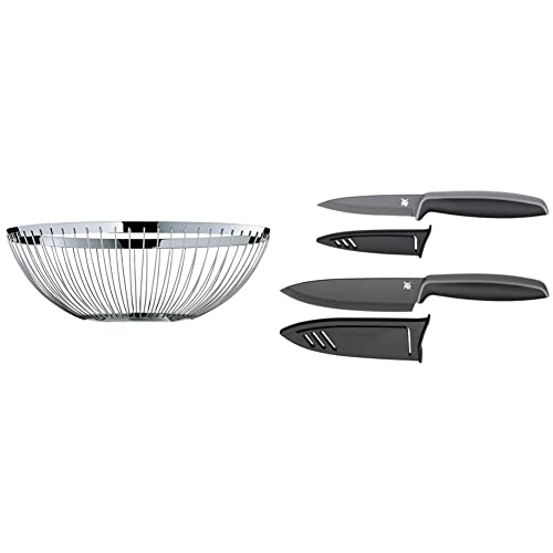 WMF Concept Obstkorb groß 26 cm & Touch Messerset 2-teilig, Küchenmesser mit Schutzhülle, Spezialklingenstahl antihaftbeschichtet, scharf, Kochmesser, Gemüsemesser, schwarz WMF Concept Obstkorb groß 26 cm & Touch Messerset 2-teilig, Küchenmesser mit Schutzhülle, Spezialklingenstahl antihaftbeschichtet, scharf, Kochmesser, Gemüsemesser, schwarz von WMF