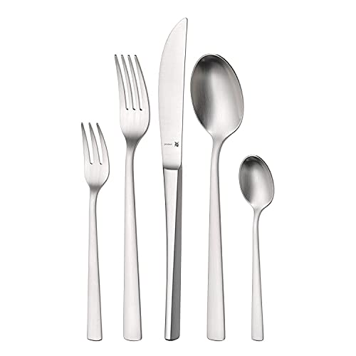 WMF Corvo Besteck Set 6 Personen, 30-teilig, Hohlheftmesser, Cromargan protect Edelstahl mattiert, kratzbeständig, spülmaschinenfest von WMF