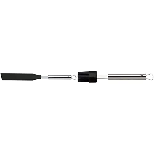 WMF Crepes Wender 33 cm Profi Plus Cromargan Edelstahl rostfrei Kunststoff teilmattiert & Silikon-Backpinsel 20 cm Profi Plus Cromargan Edelstahl rostfrei Silikonborsten teilmattiert von WMF