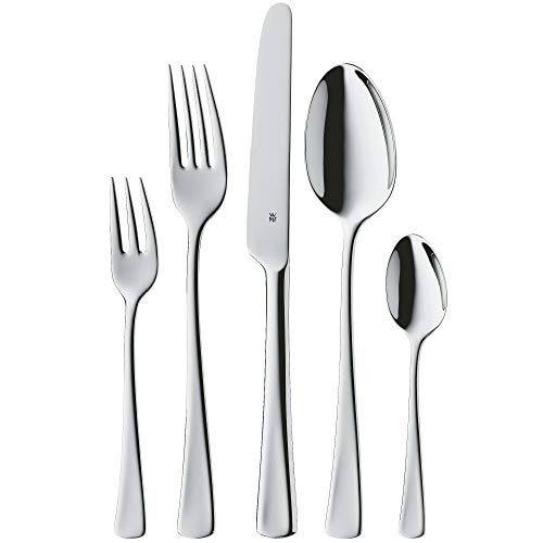 WMF Denver Besteck Set 12 Personen, Essbesteck 60 teilig, Monobloc-Messer, Cromargan Edelstahl poliert, glänzend, spülmaschinenfest WMF Denver Besteck Set 12 Personen, Essbesteck 60 teilig, Monobloc-Messer, Cromargan Edelstahl poliert, glänzend, spülmaschinenfest von WMF