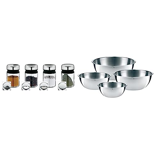 WMF Depot Gewürzstreuer Set 4-teilig, 100ml, Gewürzdose & Gourmet Schüsselset 4-teilig, Edelstahl Schüsseln für die Küche 1,0l - 3,5l, Rührschüssel WMF Depot Gewürzstreuer Set 4-teilig, 100ml, Gewürzdose & Gourmet Schüsselset 4-teilig, Edelstahl Schüsseln für die Küche 1,0l - 3,5l, Rührschüssel von WMF