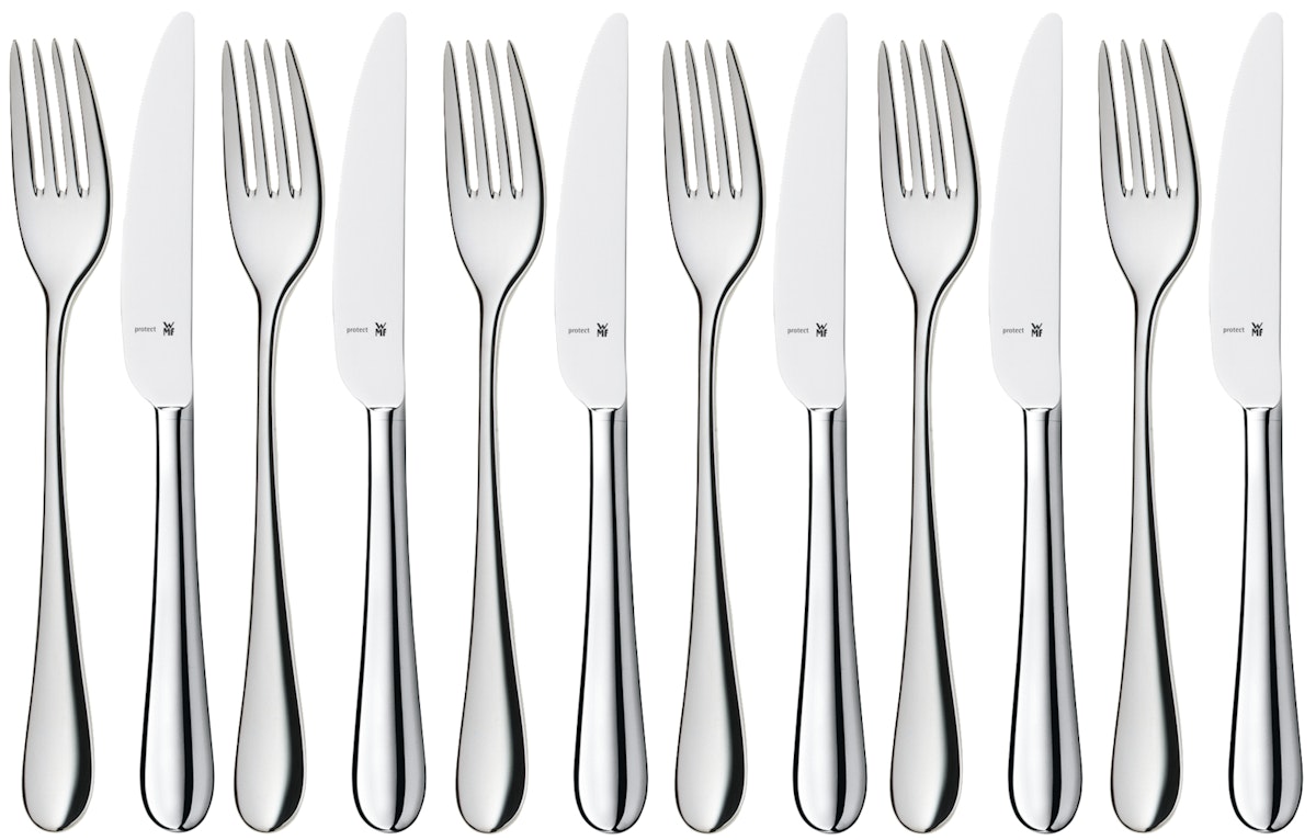 WMF Dessert-/ Frühstücksbesteck-Set 12-teilig Merit Cromargan protect® von WMF