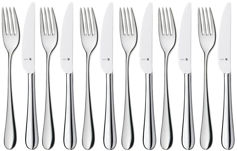 WMF Dessert-/ Frühstücksbesteck-Set 12-teilig Merit Cromargan protect® von WMF