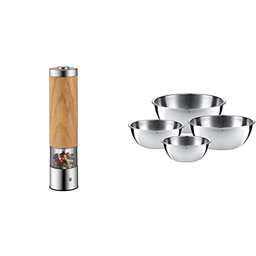WMF Elektrische Mühle Ceramill Eichenholz Cromargan Edelstahl rostfrei spülmaschinengeeignet & Schüssel-Set Gourmet für die Küche 4-teilig Edelstahl Cromargan Multifunktional WMF Elektrische Mühle Ceramill Eichenholz Cromargan Edelstahl rostfrei spülmaschinengeeignet & Schüssel-Set Gourmet für die Küche 4-teilig Edelstahl Cromargan Multifunktional von WMF