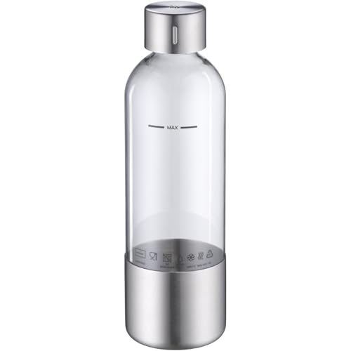 WMF Element One Sprudelflasche, High-Quality PET, kompatibel mit WMF Element One Wassersprudler, 0608016040, Silber/Transparent von WMF