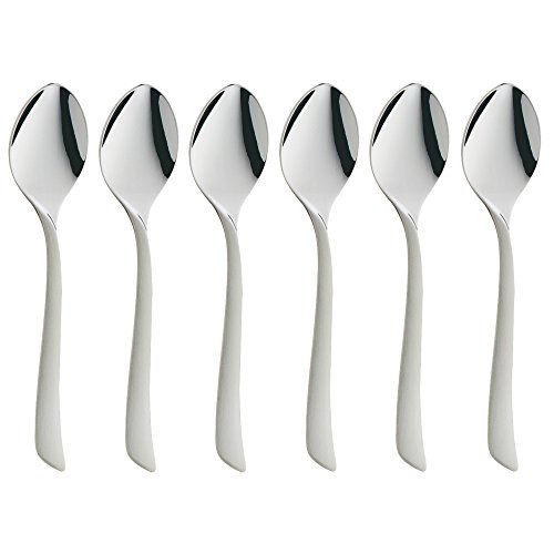 WMF Virginia Espressolöffel Set 6-teilig, 10,8 cm, Espresso Löffel Cromargan protect Edelstahl teilmattiert, kleine Löffel kratzbeständig, spülmaschinenfest WMF Virginia Espressolöffel Set 6-teilig, 10,8 cm, Espresso Löffel Cromargan protect Edelstahl teilmattiert, kleine Löffel kratzbeständig, spülmaschinenfest von WMF