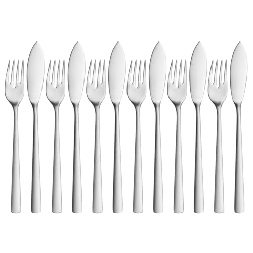 WMF Corvo Fischbesteck 12 teilig, 6 Personen, Fischgabel, Fischmesser, Cromargan protect Edelstahl teilmattiert, kratzbeständig, spülmaschinenfest WMF Corvo Fischbesteck 12 teilig, 6 Personen, Fischgabel, Fischmesser, Cromargan protect Edelstahl teilmattiert, kratzbeständig, spülmaschinenfest von WMF