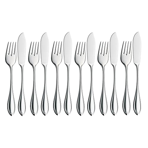 WMF Premiere Fischbesteck 12 teilig, 6 Personen, Fischgabel, Fischmesser, Cromargan protect Edelstahl poliert, kratzbeständig, spülmaschinenfest von WMF