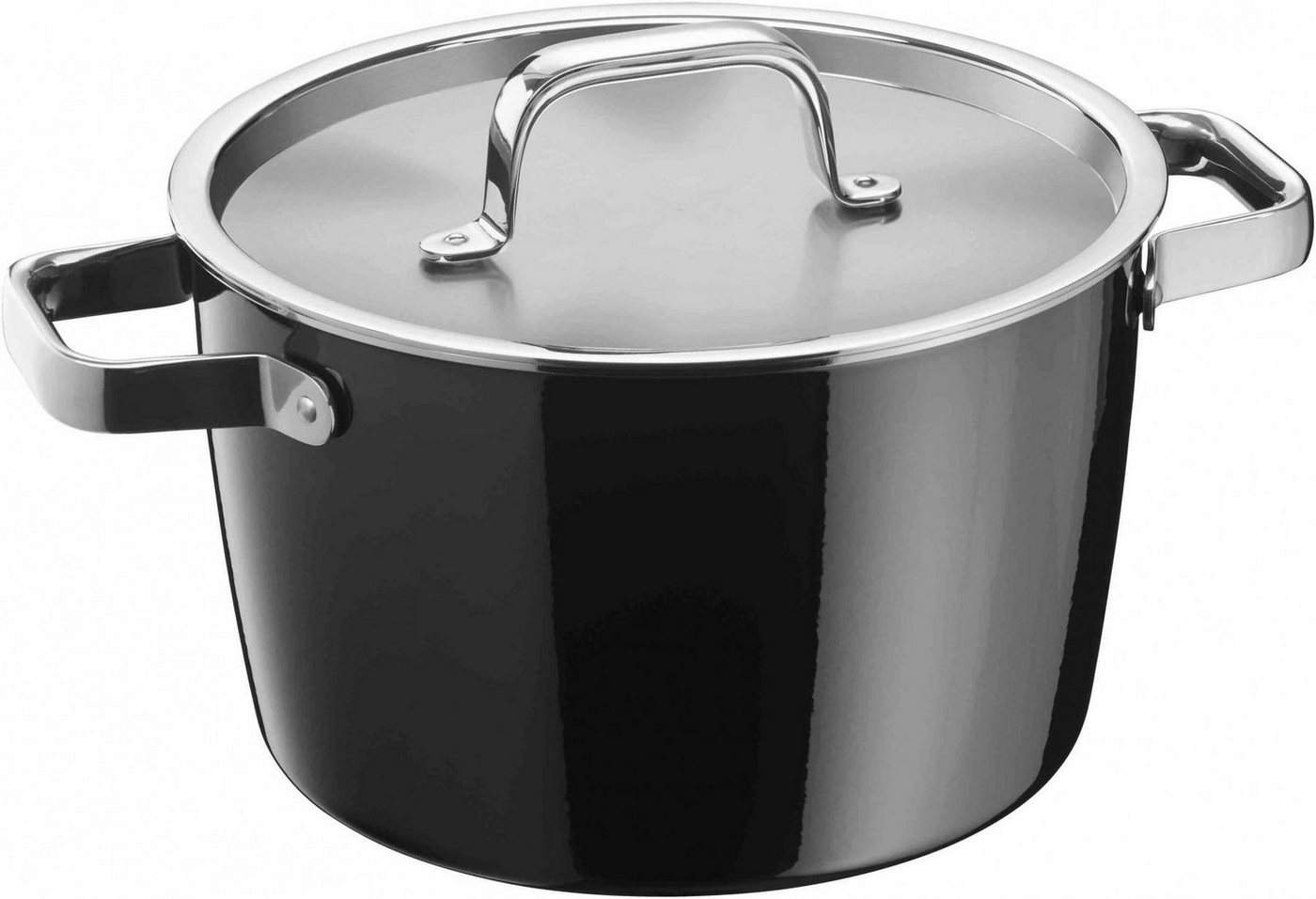 WMF Fleischtopf Fusiontec Aromatic, Fusiontec (1-tlg., Fleischtopf mit Deckel 22 cm (Volumen 4,7l, Höhe 14 cm), - optimal für Herdplatten mit Ø 18 cm von WMF