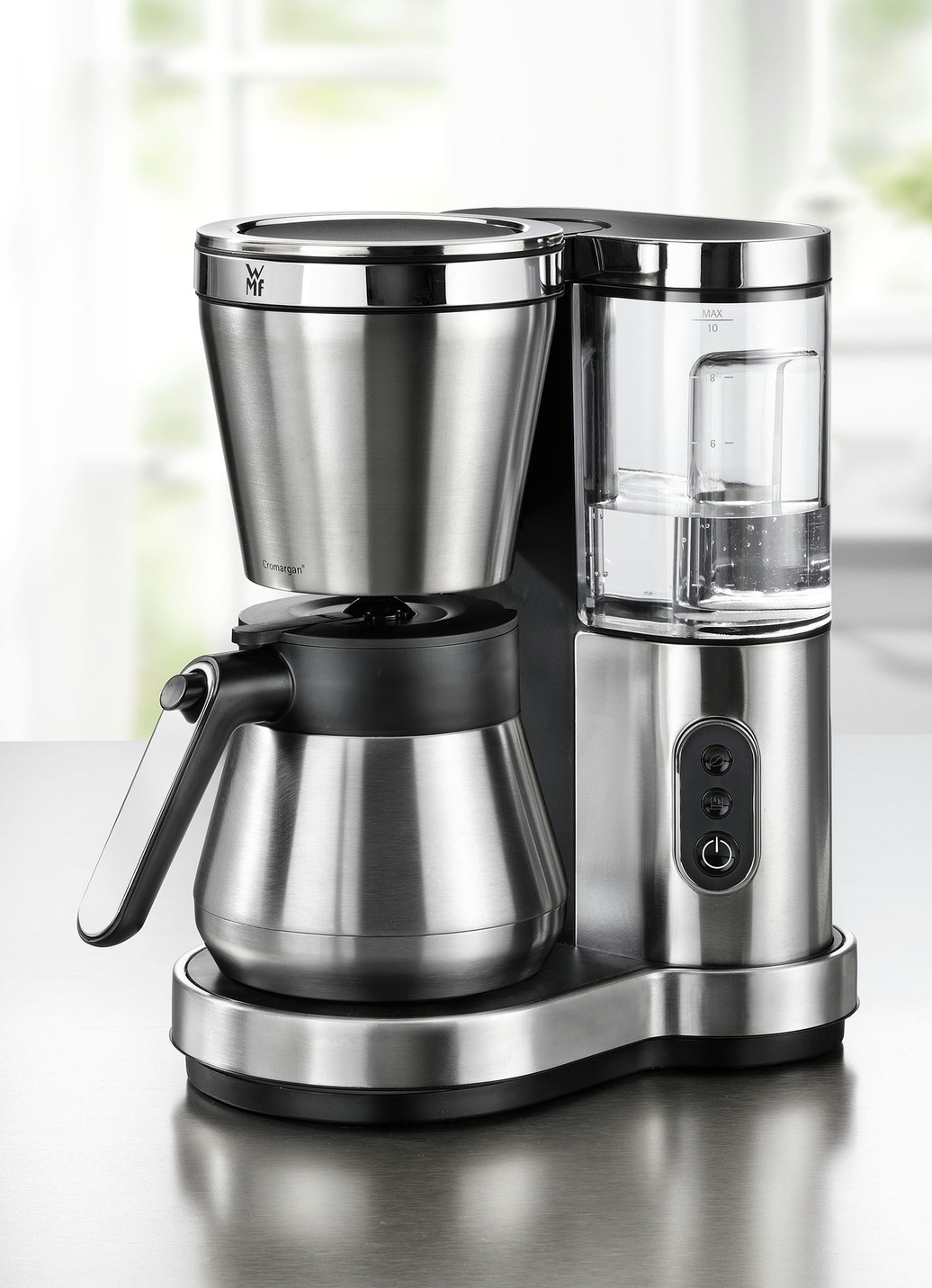 WMF-Frühstücksserie Lono aus glänzendem Edelstahl, Thermo-Kaffeemaschine, Edelstahl von WMF