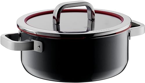 WMF Fusiontec Functional Kochtopf groß 24cm, Glasdeckel mit Abgießfunktion, Bratentopf Induktion 4,4l, High-Tech Keramik, kratzfest, schwarz WMF Fusiontec Functional Kochtopf groß 24cm, Glasdeckel mit Abgießfunktion, Bratentopf Induktion 4,4l, High-Tech Keramik, kratzfest, schwarz von WMF
