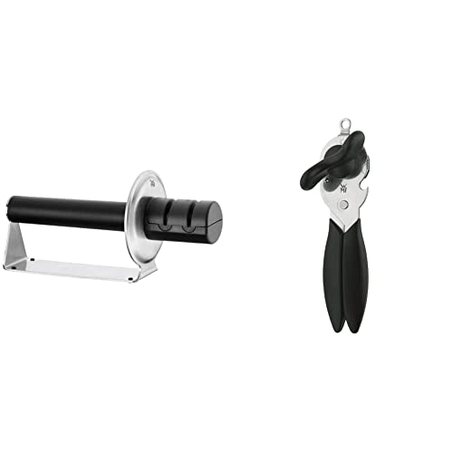 WMF Gourmet Messerschärfer, Keramikscheiben, 2 Stufen, zum Vor- und Nachschleifen, sichere Handhabung & Dosenöffner mit Kapselheber 20 cm, Kunststoff, Cromargan Edelstahl spülmaschinengeeignet,Schwarz WMF Gourmet Messerschärfer, Keramikscheiben, 2 Stufen, zum Vor- und Nachschleifen, sichere Handhabung & Dosenöffner mit Kapselheber 20 cm, Kunststoff, Cromargan Edelstahl spülmaschinengeeignet,Schwarz von WMF