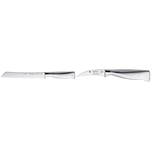 WMF Grand Gourmet Brotmesser Wellenschliff 32 cm, Made in Germany, Klinge 19 cm & Grand Gourmet Tournier-/ Schälmesser 17,5 cm, Made in Germany, Messer geschmiedet, Performance Cut, Klinge 7 cm von WMF