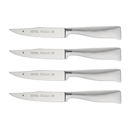 WMF Grand Gourmet Steakmesser Set 4teilig, Made in Germany, 4 Messer geschmiedet, Performance Cut, Spezialklingenstahl, Klinge 13,5 cm von WMF