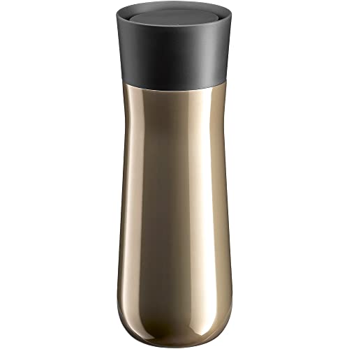 WMF Impulse Isolierbecher 350 ml, Thermobecher mit Automatikverschluss, 360°-Trinköffnung, hält Getränke 8h heiß/12h kalt, braun von WMF
