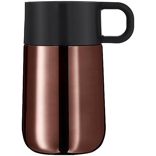 WMF Impulse Travel Mug, Thermosbecher klein 0,3l Edelstahl, Automatikverschluss, 360°-Trinköffnung, hält Getränke 6h warm/ 12h kalt, kupfer von WMF