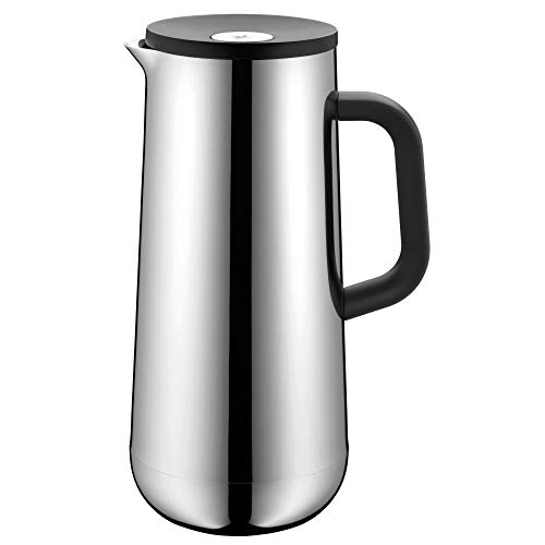 WMF Impulse Thermoskanne Edelstahl 1l, Isolierkanne für Kaffee oder Tee, Cromargan, Druckverschluss, hält Getränke 24h kalt & warm von WMF