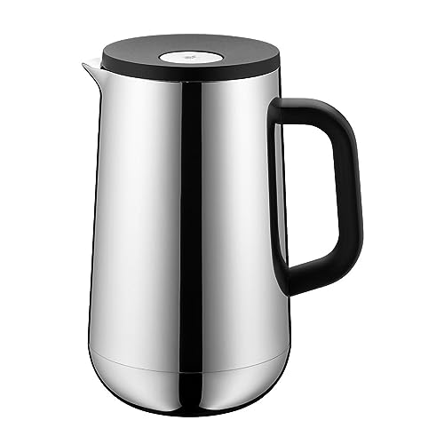 WMF Impulse Thermoskanne Edelstahl 1l, Isolierkanne für Tee oder Kaffee, Druckverschluss, hält Getränke 24h kalt & warm von WMF