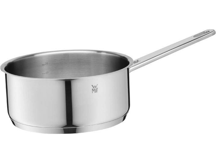 WMF Kasserolle Compact Cuisine, Cromargan® Edelstahl Rostfrei 18/10 (1-tlg), wärmeduzierende Hohlgriffe, Innenskalierung, Schüttrand, silberfarben von WMF