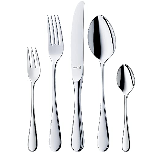 WMF Kent Plus Edelstahl Besteck Set 6 Personen, Essbesteck Set 30 teilig, Hohlheftmesser, Cromargan protect poliert, kratzbeständig, spülmaschinenfest von WMF