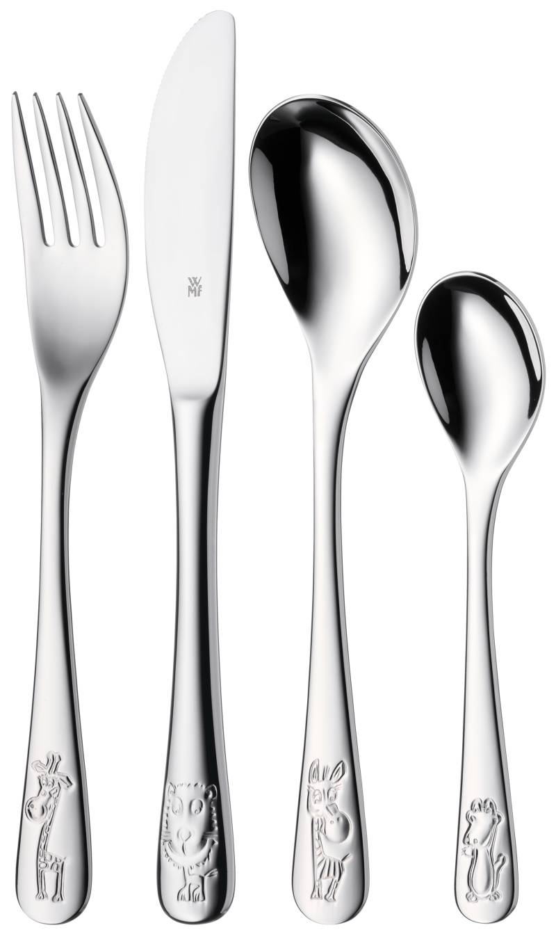 WMF Kinderbesteck-Set Safari, 4-teilig in poliertem Edelstahl von WMF