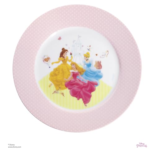 WMF Disney Princess Kindergeschirr Kinderteller 19 cm, Porzellan, spülmaschinengeeignet, farb- und lebensmittelecht, Bunt, Rosa von WMF