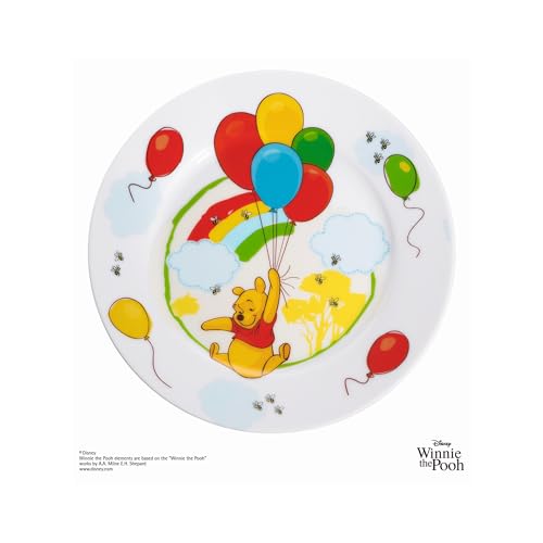 WMF Disney Winnie Pooh Kindergeschirr Kinderteller 19 cm, Porzellan, spülmaschinengeeignet, farb- und lebensmittelecht von WMF