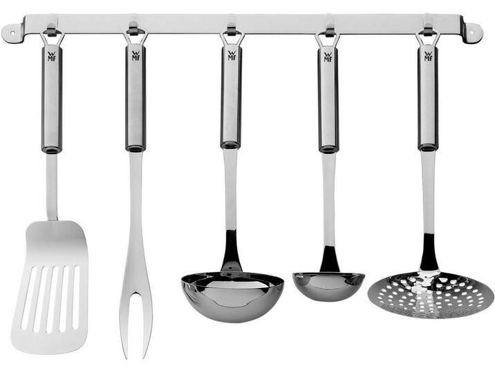 WMF Kochbesteck-Set Profi Plus (Set, 6-tlg), mit praktischer Öse zur Aufbewahrung an einer Hängeleiste, silberfarben von WMF