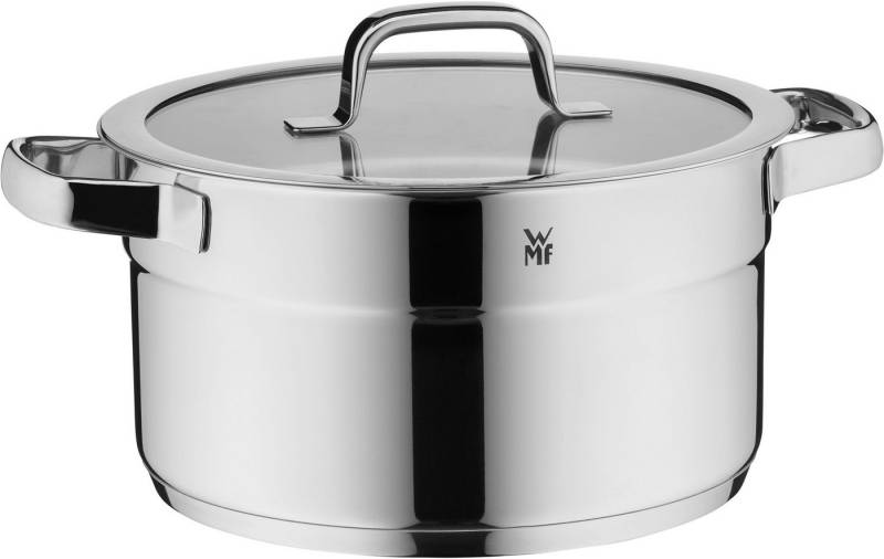 WMF Kochtopf Compact Cuisine, Cromargan® Edelstahl Rostfrei 18/10 (2-tlg), wärmeduzierende Hohlgriffe, Innenskalierung, Schüttrand von WMF