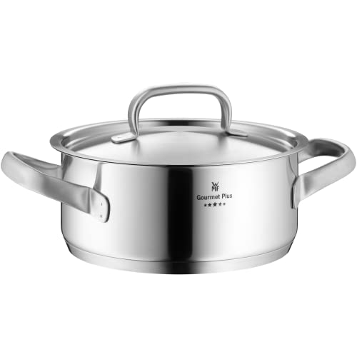 WMF Gourmet Plus Kochtopf groß 24cm, Metalldeckel mit Dampföffnung, Bratentopf Induktion 4,1l, Cromargan Edelstahl mattiert, Innenskalierung WMF Gourmet Plus Kochtopf groß 24cm, Metalldeckel mit Dampföffnung, Bratentopf Induktion 4,1l, Cromargan Edelstahl mattiert, Innenskalierung von WMF