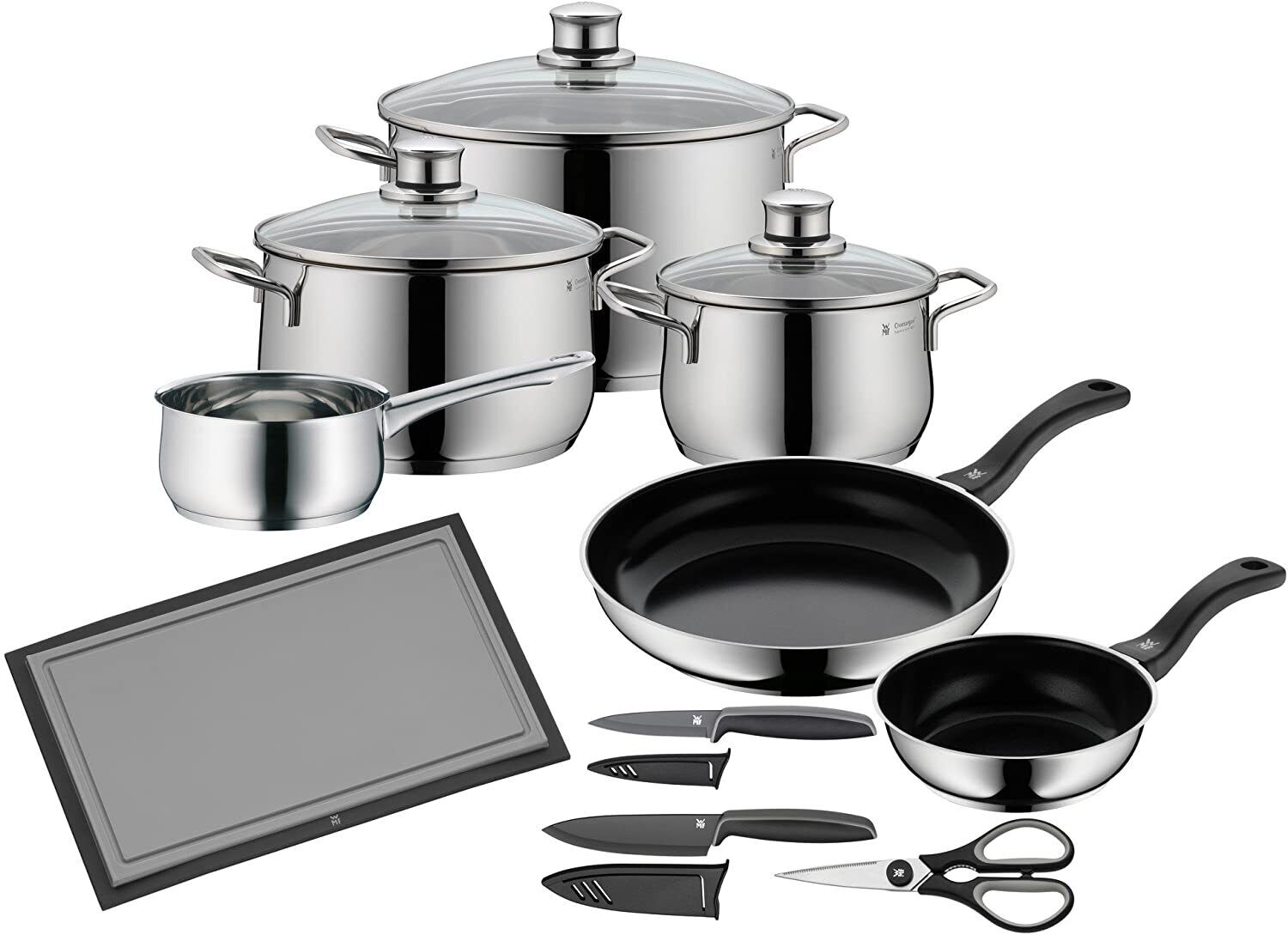 WMF Kochtopf-Set Diadem Plus 10-teilig in Cromargan/Edelstahl 18/10 von WMF