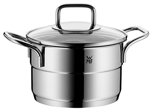 WMF Kochtopf klein 16cm, stapelbar, Kochtopf Induktion, für alle gängigen Herdarten geeignet inkl. Induktion, kleiner Topf Cromargan Edelstahl poliert, spülmaschinengeeignet von WMF