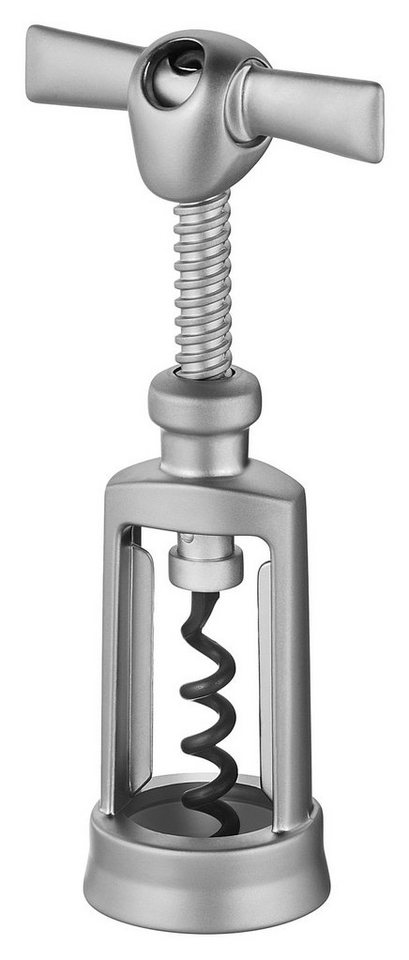 WMF Korkenzieher GESCHENKIDEE, H 14 cm, Edelstahl, Metallguss, mit Drehgriff & Klappmechanismus von WMF