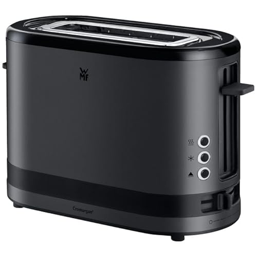 WMF Küchenminis 1-Scheiben Toaster mit Brötchenaufsatz, für 1 XXL-Scheibe, Auftau-Funktion, Langschlitztoaster mit 7 Bräunungsstufen, 600W, Toaster Edelstahl, schwarz matt von WMF