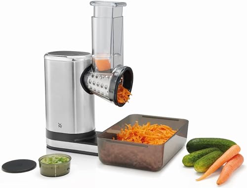WMF Küchenminis Salat to go, elektrische Gemüseraspel (150 W, Salatzubereiter, elektrischer Gemüseschneider, 5 Einsätze, inkl. Salat-to-go-Box) von WMF