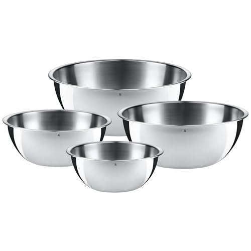 WMF Gourmet Schüsselset 4-teilig, Edelstahl Schüsseln für die Küche 0,75l - 2,75l, Rührschüssel Edelstahl, Salatschüssel, Servierschüssel, Cromargan, stapelbar WMF Gourmet Schüsselset 4-teilig, Edelstahl Schüsseln für die Küche 0,75l - 2,75l, Rührschüssel Edelstahl, Salatschüssel, Servierschüssel, Cromargan, stapelbar von WMF