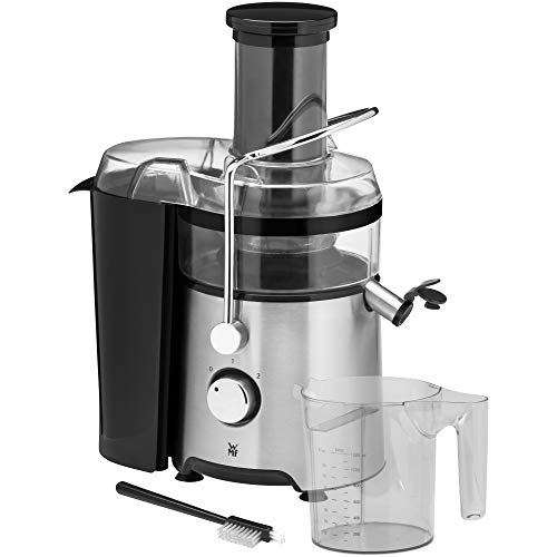 WMF Kult X Entsafter elektrisch Obst Gemüse aus Edelstahl, 500W, Saftmaschine, Slow Juicer für große Fruchtstücke, Saftkrug 1,2l, Schaumfilter, 2 Geschwindigkeitsstufen, edelstahl matt von WMF