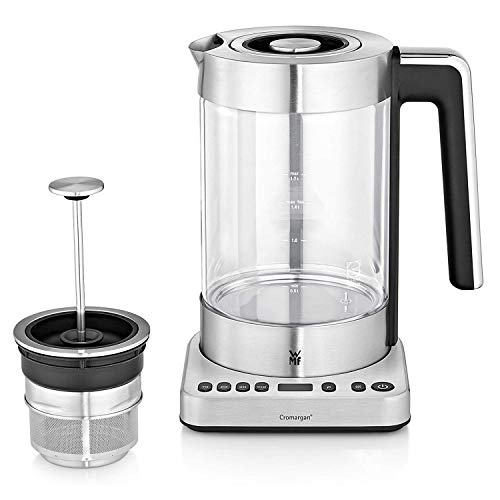 WMF Lono 2 in 1 Vario Wasserkocher mit Temperatureinstellung, 1,4-1,7 l, Teekocher, 3000 W, Wasserkocher Glas mit Teesieb, Warmhaltefunktion von WMF