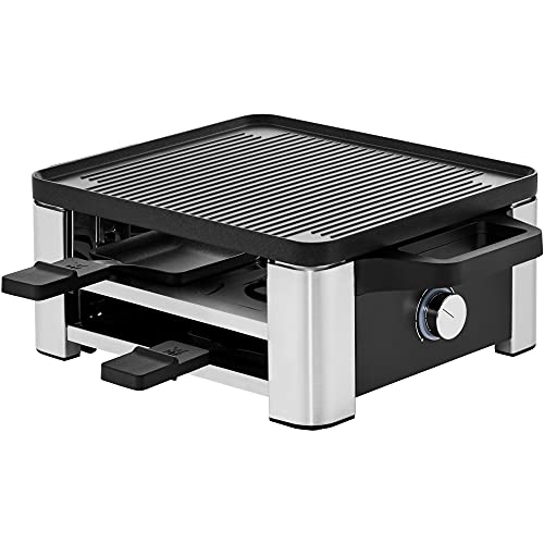 WMF Lono Raclette Grill mit Pfännchen und Schiebern, Raclette 4 Personen, 870 W, edelstahl matt von WMF