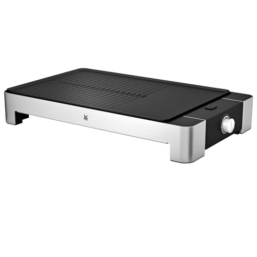 WMF Lono Tischgrill flach & gerippt, Elekrogrill mit variabler Temperatureinstellung, 2300 W, edelstahl matt, Grillplatte elektrisch glatt WMF Lono Tischgrill flach & gerippt, Elekrogrill mit variabler Temperatureinstellung, 2300 W, edelstahl matt, Grillplatte elektrisch glatt von WMF