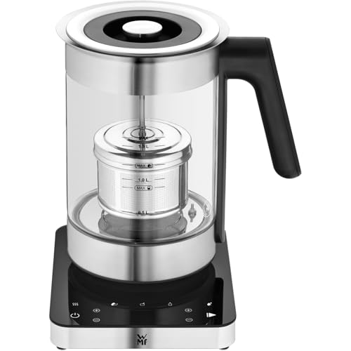 WMF Lumero 3in1 Glas-Wasserkocher 1,6 l, 360° Grad Ausgießfunktion, Wasserkocher Edelstahl, Teekocher, Babynahrung-Erwärmer, Multierhitzer, Joghurtbereiter, Temperatureinstellung, edelstahl matt von WMF