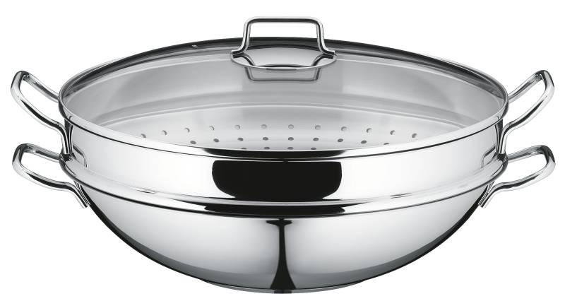 WMF Macao Wok-Set, 36 cm, 4-teilig in Edelstahl von WMF