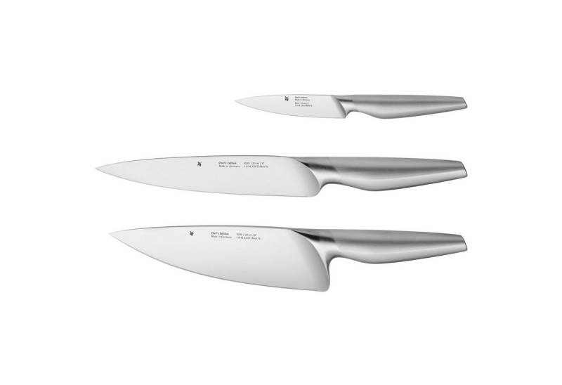 WMF Messer-Set Chef's Edition (1x Kochmesser (Gesamtlänge 32 cm, Klingenlänge 20 cm), 1x Fleischmesser (Gesamtlänge 33 cm, Klingenlänge 20 cm), 1x Allzweckmesser/ Spickmesser (Gesamtlänge 21 cm, Klingenlänge 10 cm) in edler Geschenkkassette aus Holz, 3-tlg), Küchenmesser, Performance Cut, Spezialklingenstahl, Holzbox von WMF