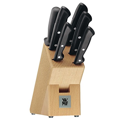WMF Classic Line Messerblock mit Messerset 7-teilig, bestückt, 5 Messer, Wetzstahl, Buchenholz-Block, Spezialklingenstahl, schwarz WMF Classic Line Messerblock mit Messerset 7-teilig, bestückt, 5 Messer, Wetzstahl, Buchenholz-Block, Spezialklingenstahl, schwarz von WMF