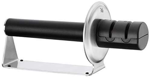 WMF Gourmet Messerschärfer, Keramikscheiben, Messerschleifer, 2 Stufen, zum Vor- und Nachschleifen, sichere Handhabung von WMF