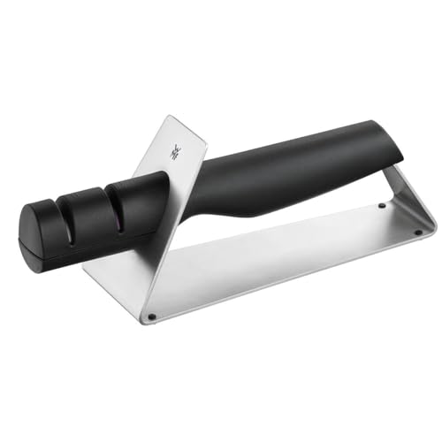 WMF Gourmet Messerschärfer Keramikscheiben, Messerschleifer 2 Stufen, Vor- und Nachschleifen, sichere Handhabung von WMF