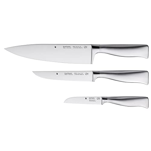 WMF Grand Gourmet Messerset 3teilig, Made in Germany, 3 Messer geschmiedet, Küchenmesser, Performance Cut, Spezialklingenstahl von WMF