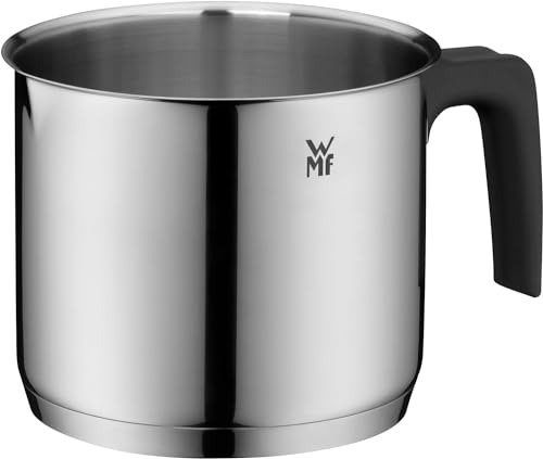 WMF Milchtopf Induktion ohne Deckel 14 cm, kleiner Topf 1,7l, Milchkochtopf Cromargan Edelstahl poliert, Schüttrand, Kunststoffgriff, spülmaschinengeeignet von WMF