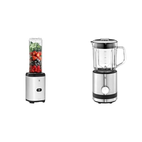 WMF Mixerset 2tlg, Kult X Mix & Go Smoothie Mini Standmixer 300 Watt + Küchenminis Kompaktmixer 400 Watt, edelstahl matt von WMF