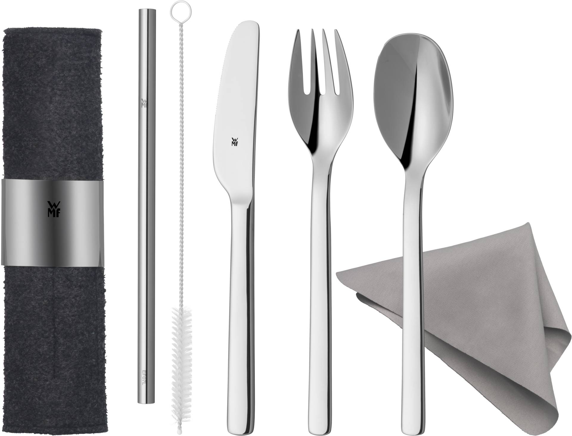 WMF My2Go Besteck-Set, 8-teilig in anthrazit von WMF